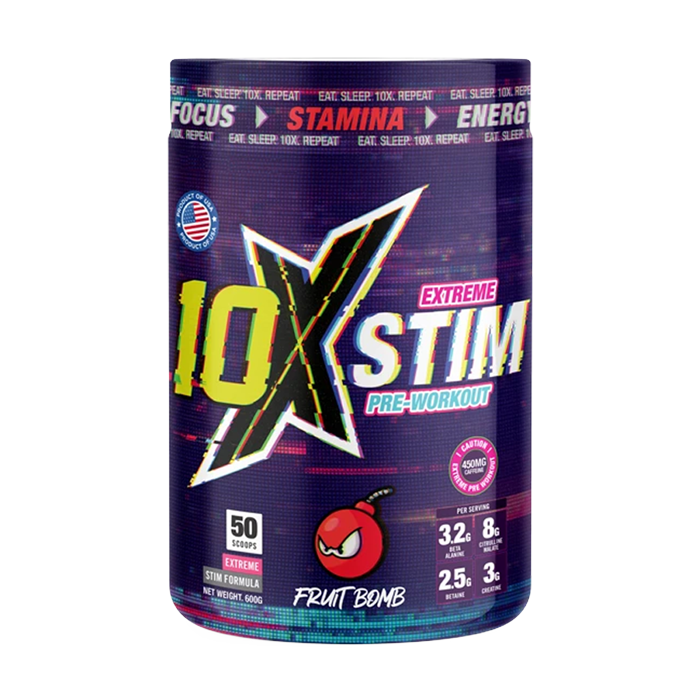 10x Stim Pre-workout 600g - Fruit Bomb Flavour