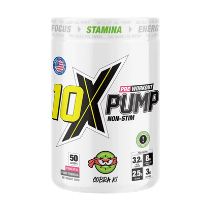 10x Pump Non Stim Pre-workout 600g - Cobra Ki Flavour